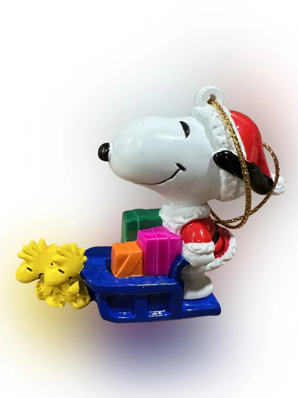 Vintage Peanuts Snoopy Woodstock Christmas Ornament & Mini Easter Figure